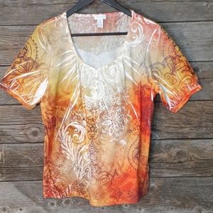 Chico's size 1 Medium short sleeve top